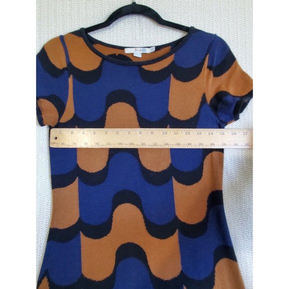 Boden Abigail Retro Print Tunic Dress Knee Length  Groovy Mod 70s Size 4 Long - Picture 7 of 11